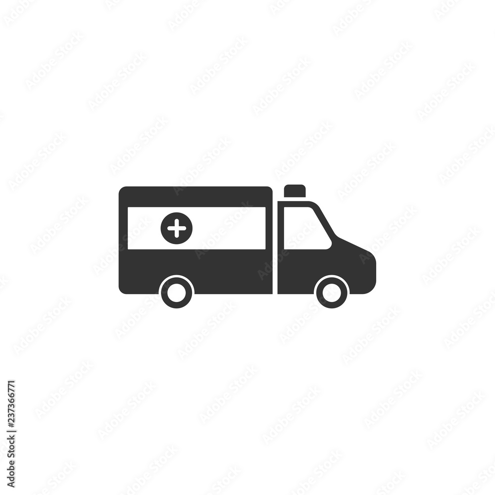 Isolated ambulance icon on a white background