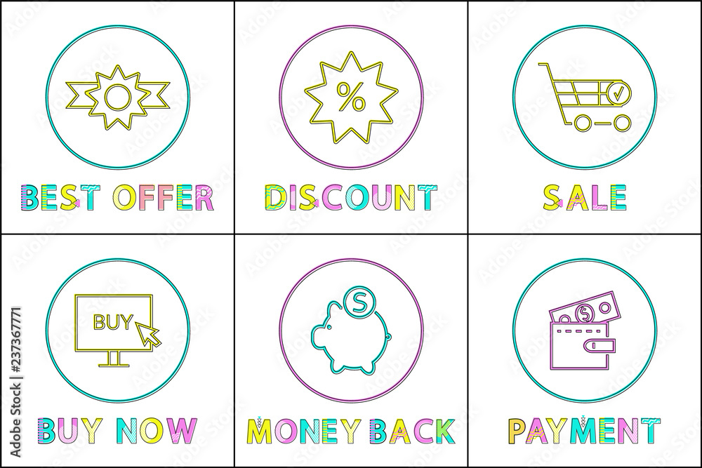 Online buy and sale, vector shopping concept Online buy and sale, vector shopping concept