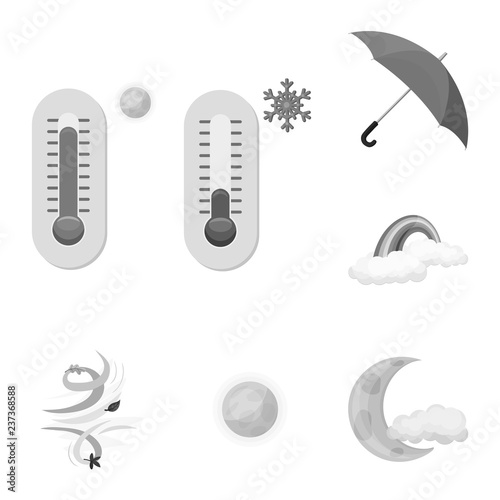 Vector design of weather and climate symbol. Collection of weather and cloud stock symbol for web.