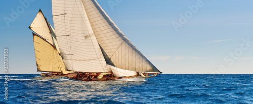 Sailing yachts race. Yachting © Alvov