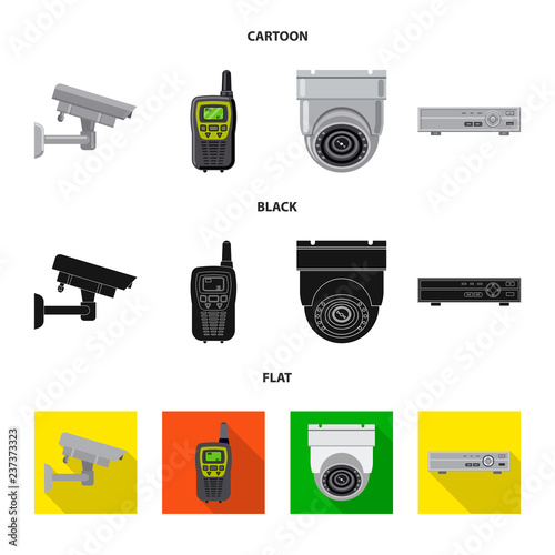 Vector illustration of office and house sign. Collection of office and system vector icon for stock.