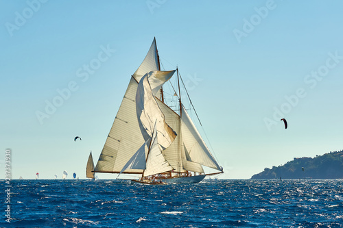 Sailing yacht race. Yachting. Sailing