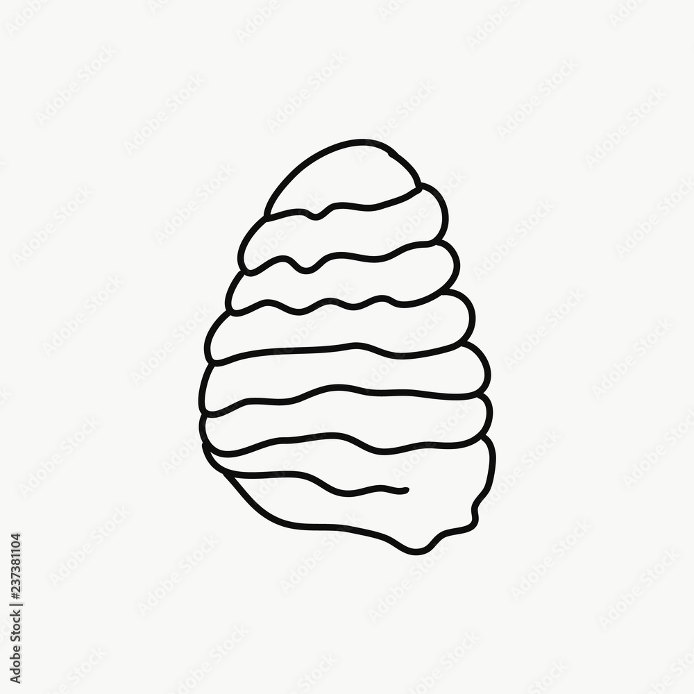 Vector of an ice cream to line to paint