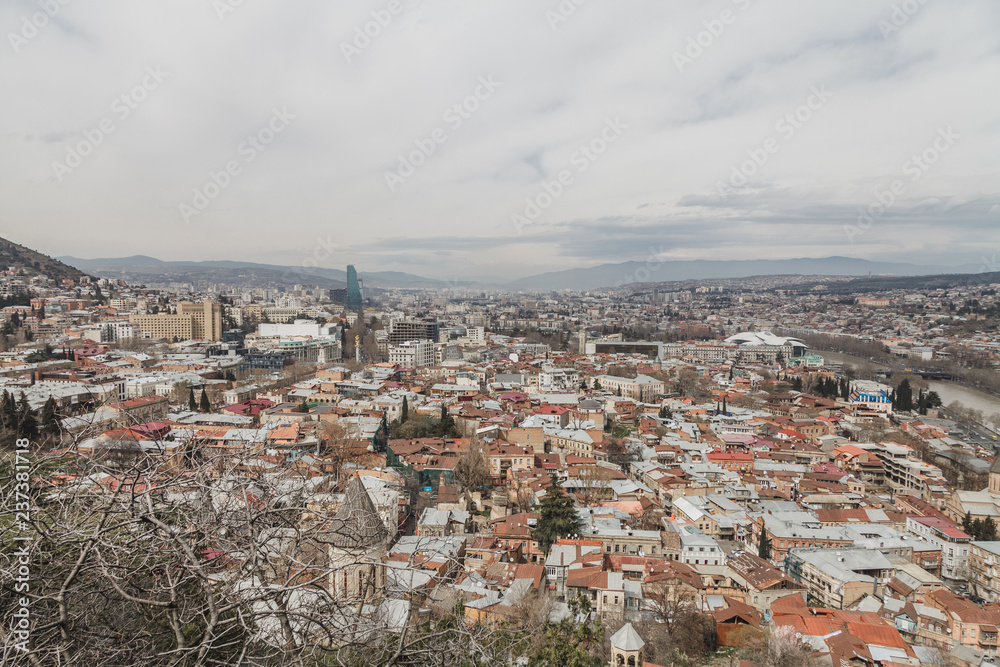 Beautiful viewpoint of Tbilisi city, Georgia