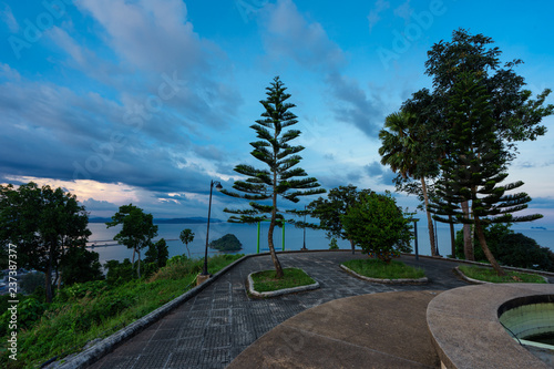 Christmas tree in Thailand at a scenic spot in Chumphon.