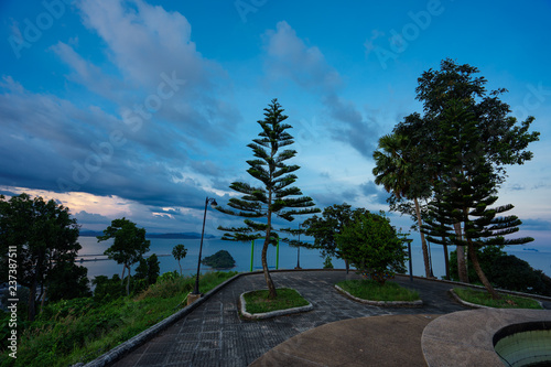 Christmas tree in Thailand at a scenic spot in Chumphon.