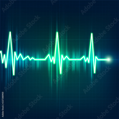 pulse sign on device screen in futuristic style
