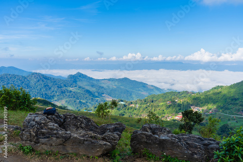 View point  Mist on Doi Pha Tang Fa in chiang rai province © etemwanich