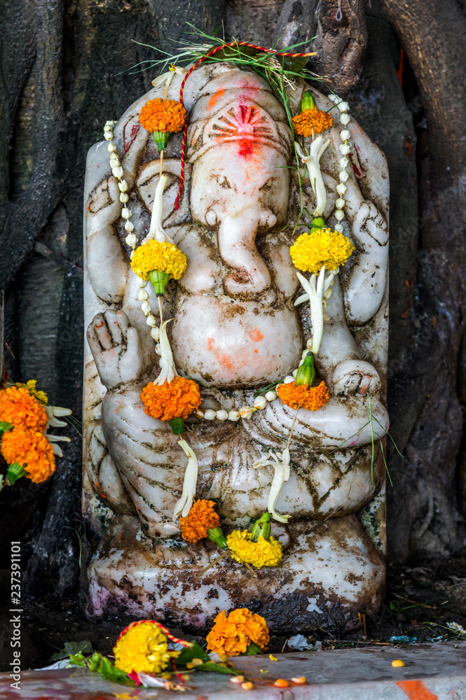 Lord Ganesha at a Hindu Temple