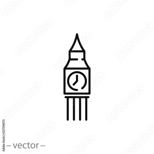 big ben icon vector