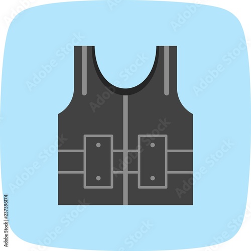 Bullet Proof Jecket Vector Icon