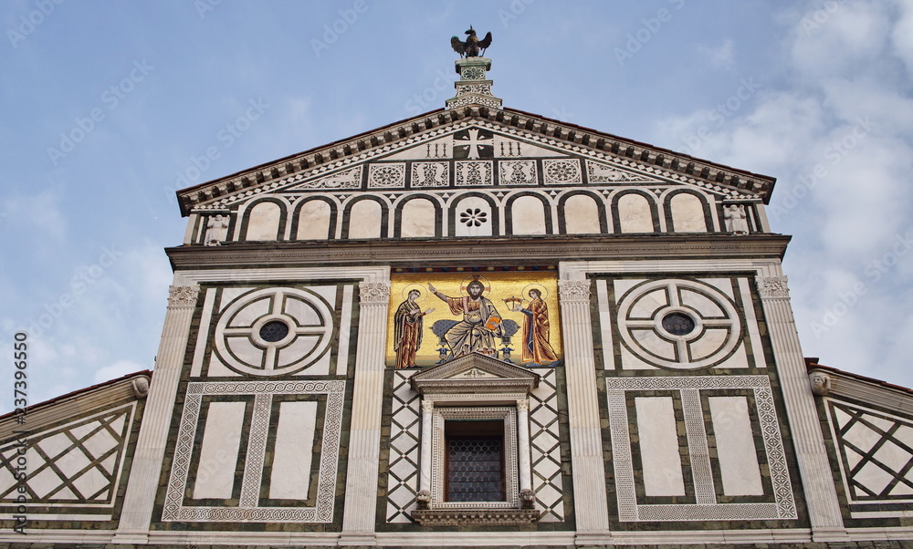 Detail of the church of San Miniato al Monte, Florence, Italy