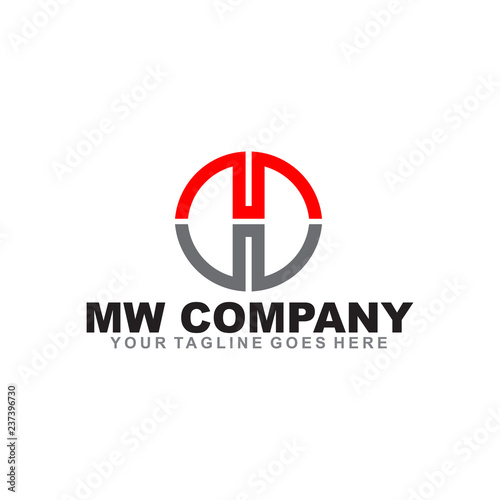 MW letter logo design vector template