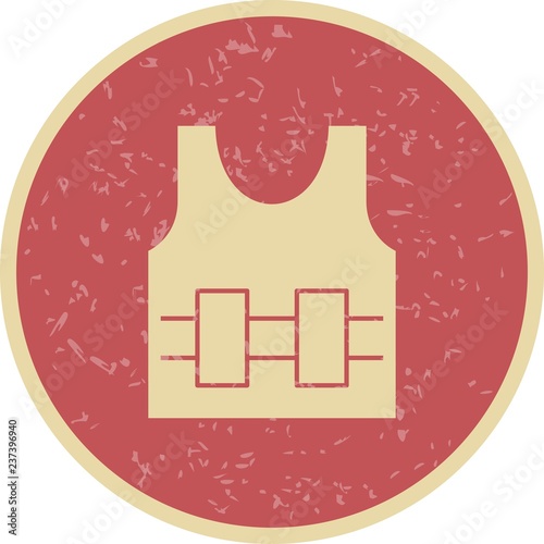 Bullet Proof Jecket Vector Icon