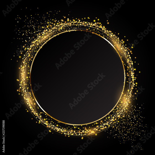 Glittery circle background ideal for festive celebration