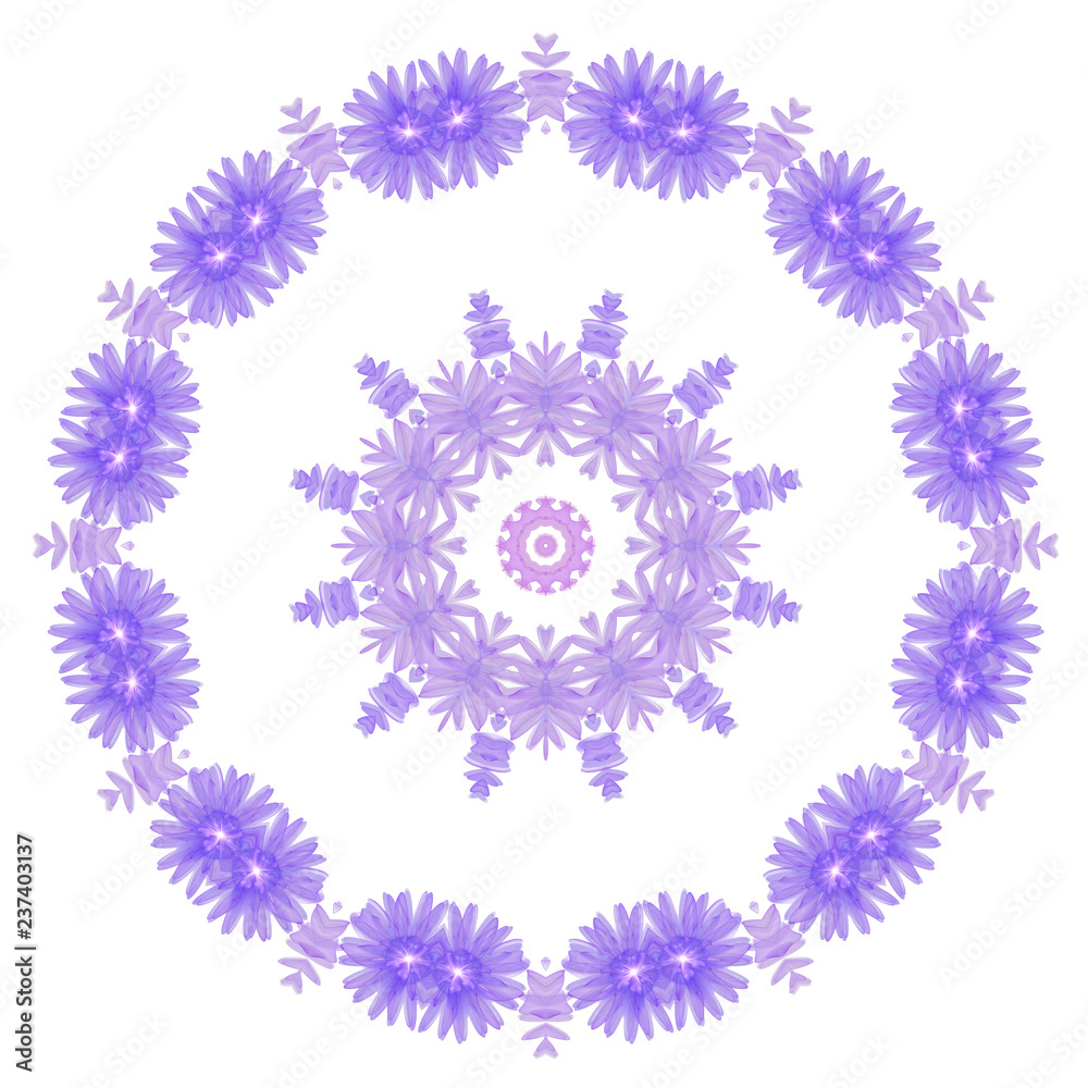 round of purple flowers, design element round of purple flowers, design element