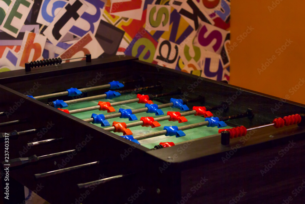 Fototapeta premium Table soccer in game room.