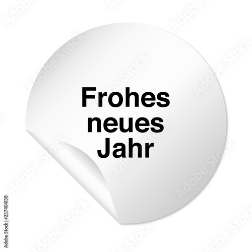 Runder Sticker - Frohes neues Jahr