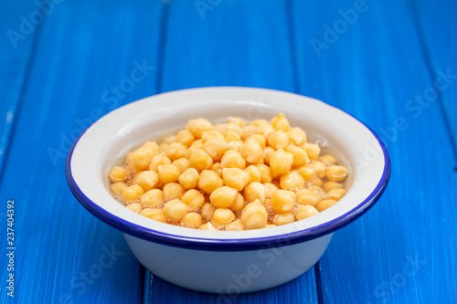 chickpeas on white bowl