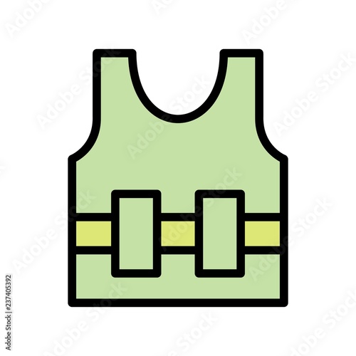 Bullet Proof Jecket Vector Icon