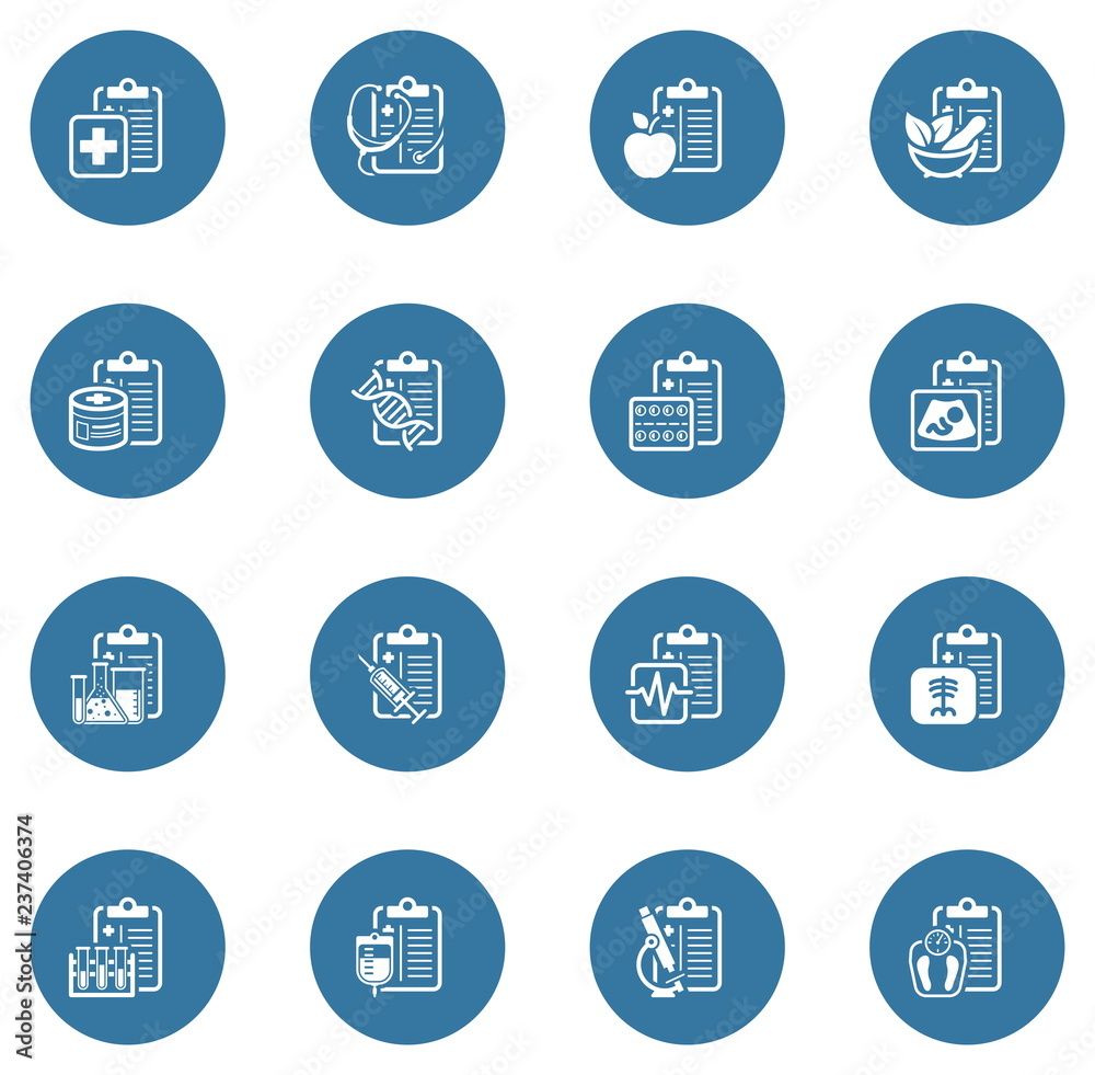 Medical Services and Health Care Flat Icons