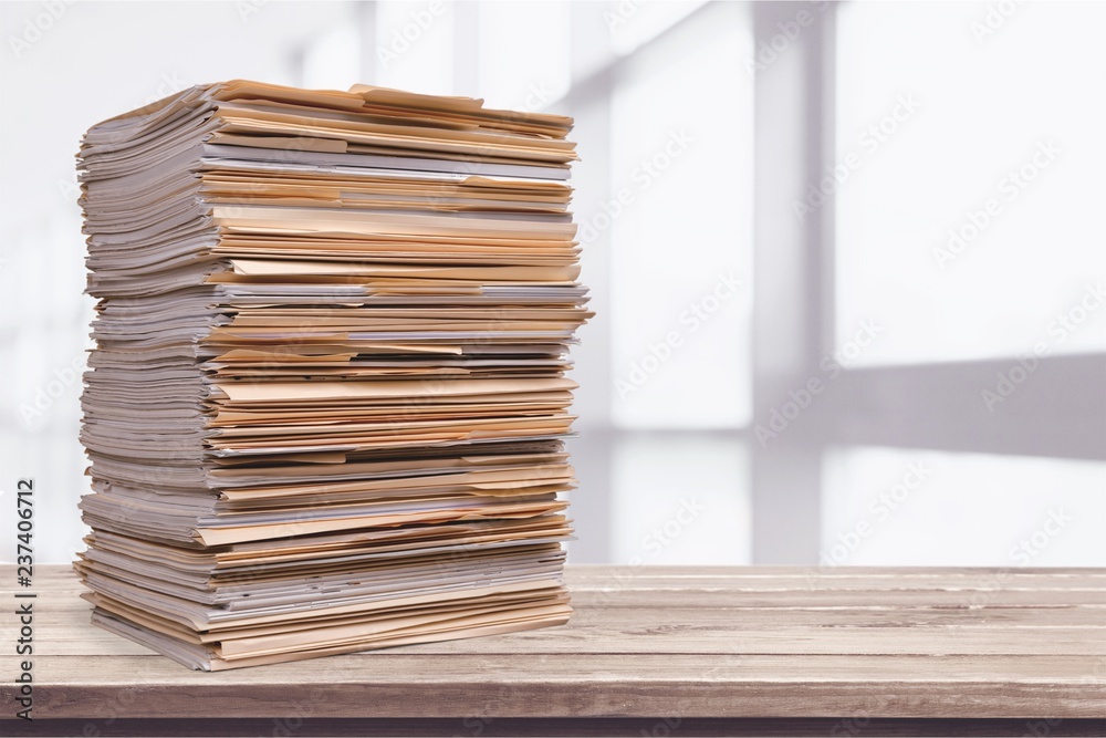 File folders with documents on background File folders with documents on background