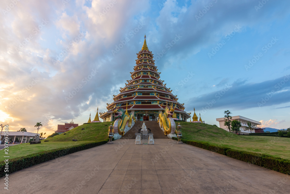 Temple wat hyua pla kang (Chinese temple) Chiang Rai, Asia Thailand