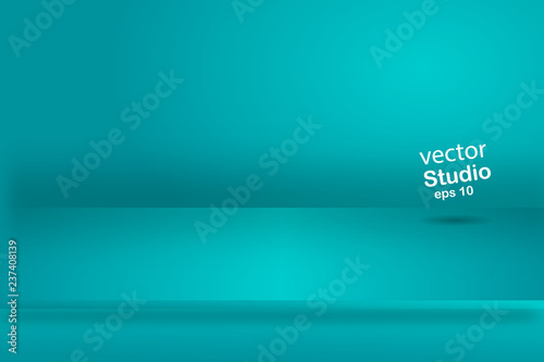 Vector,Empty vivid metal green color studio table room background ,product display with copy space for display of content design.Banner for advertise product on website