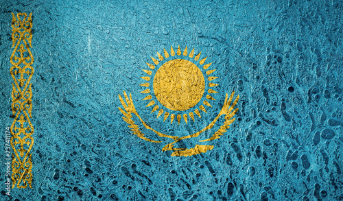Abstract flag of Kazakhstan