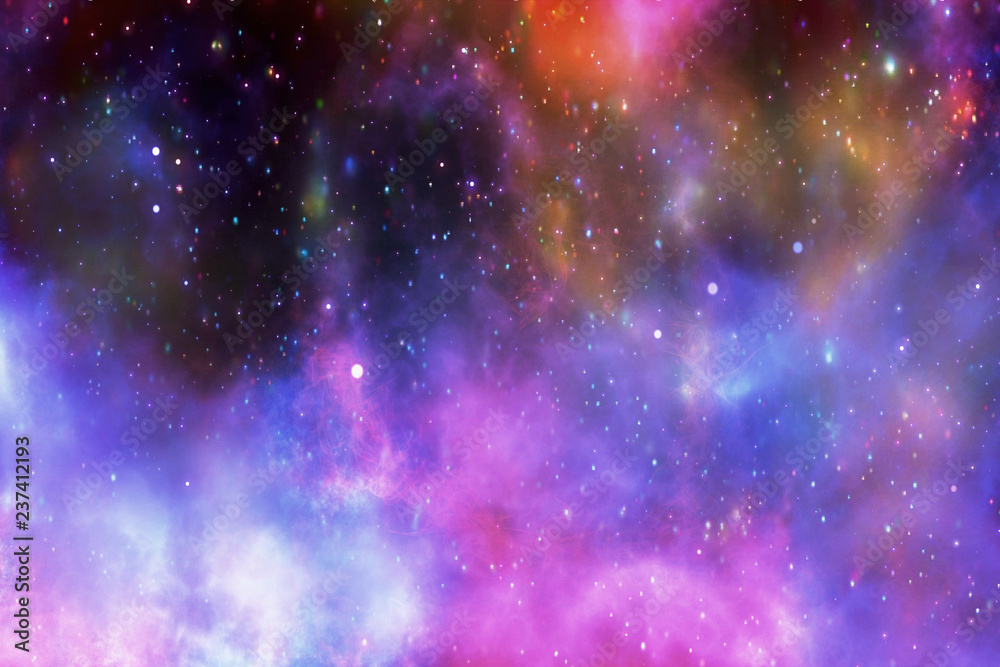 Artistic Multicolored Smooth Beautiful Galaxy Background