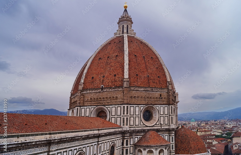 View of the cathedral of Florence, Italy