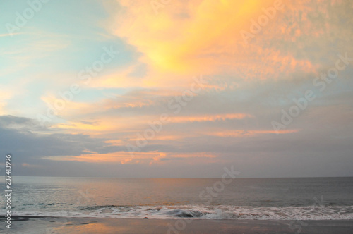 Beautiful sunrise a a beach in the Pacific Ocean in Panama