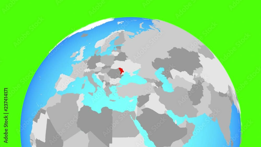 Zooming to Moldova on political globe. 3D illustration. Zooming to Moldova on political globe. 3D illustration.