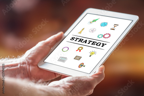 Strategy concept on a tablet