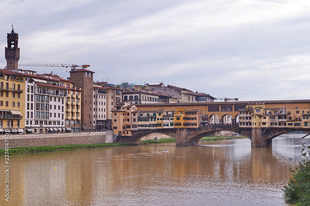 The Arno River in Florence, Italy