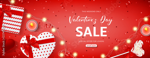 Web banner for Valentine's Day sale