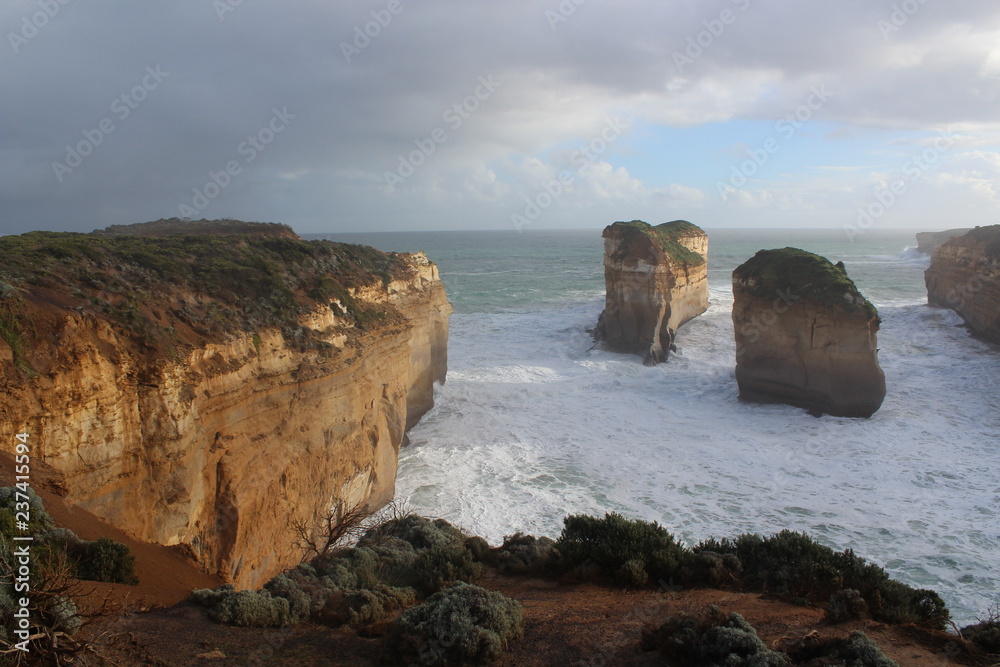 Guant rocks on the Australian coast of Pacific ocean 