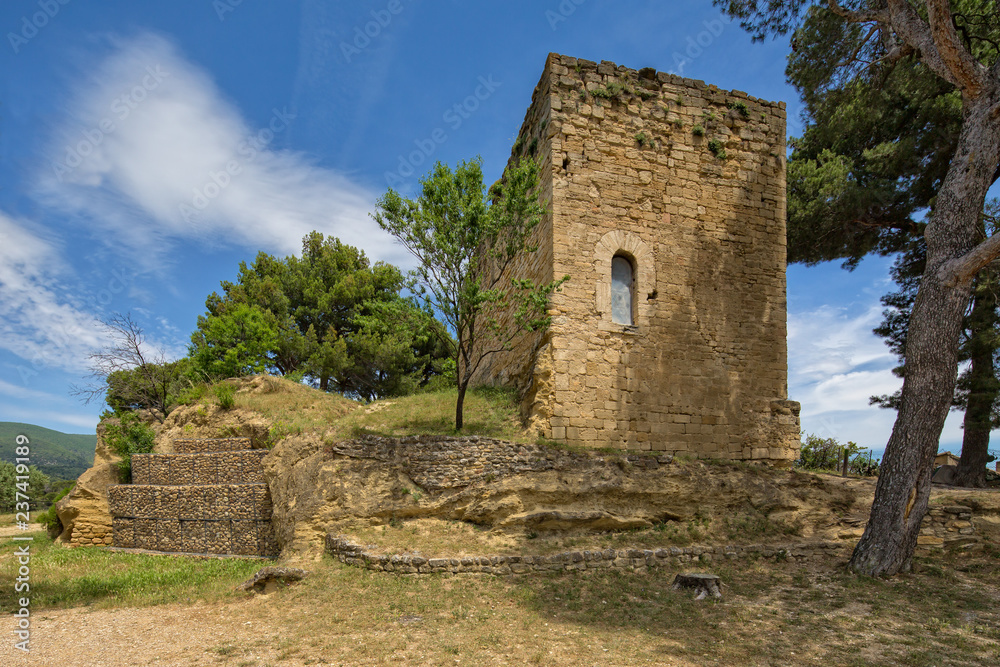 Saint Michel Donjon. Ruins of Saint Michel Donjon in the village of Cucuron, Provence, Luberon, Vaucluse, France