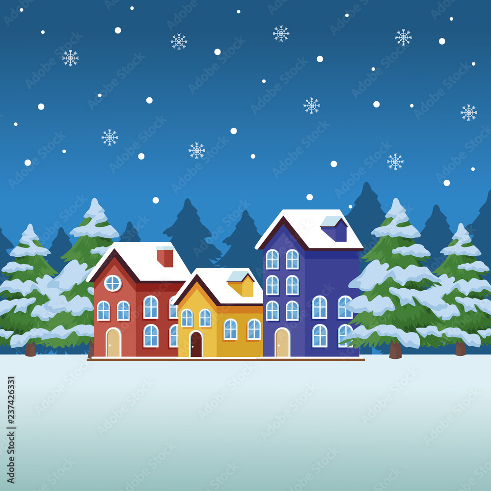 winter landscape cartoons winter landscape cartoons