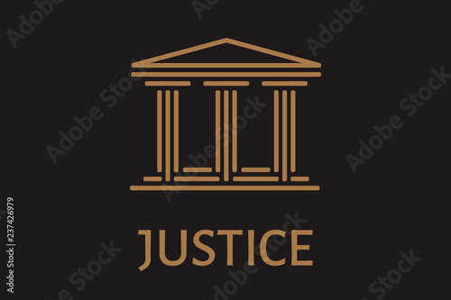 the logo of the courthouse with the caption justice