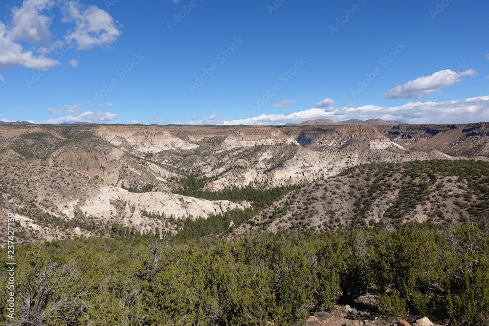 View of the Kasha-Katuwe Tent Rocks National Monument in New Mexico