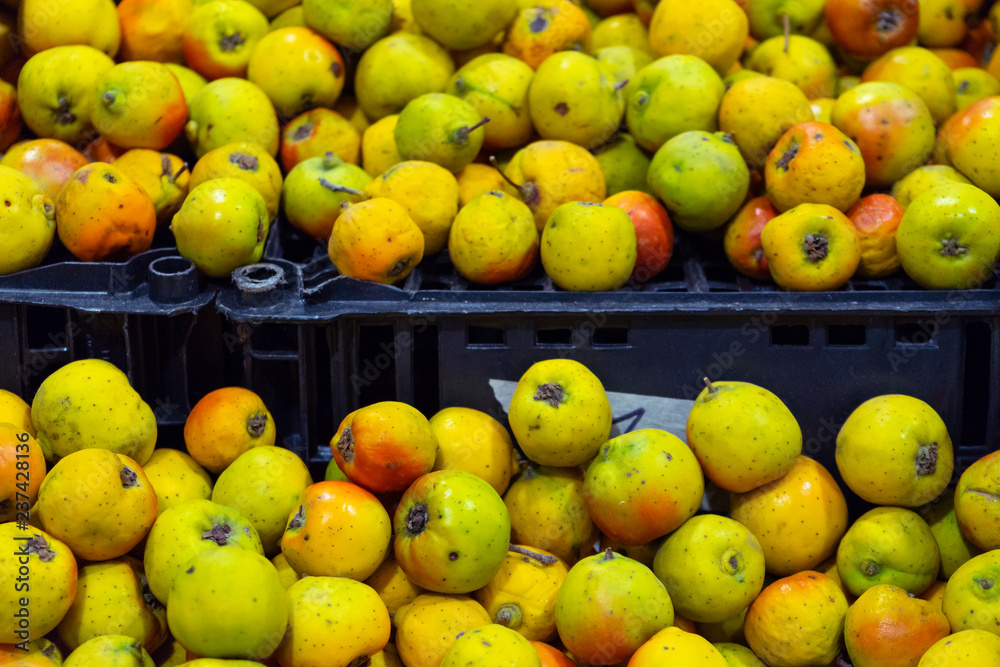 Mexican tejocotes in market Mexican tejocotes in market
