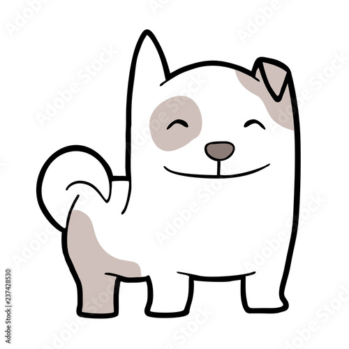 happy dog illustration