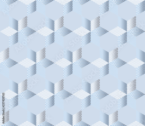 patchwork with stars seamless pattern