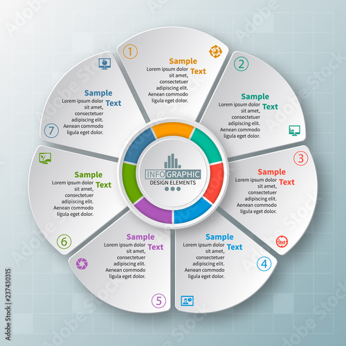 Abstract 3D Paper Infographics. Business template .Vector illustration