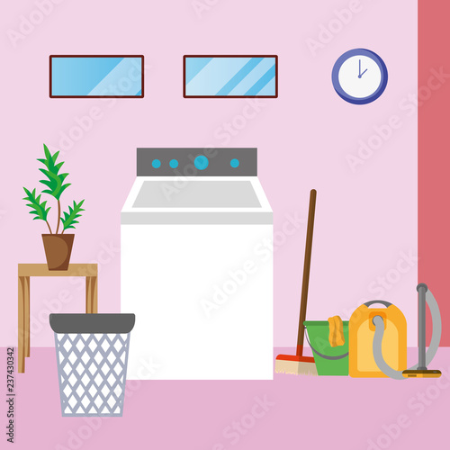 house cleaning laundry room