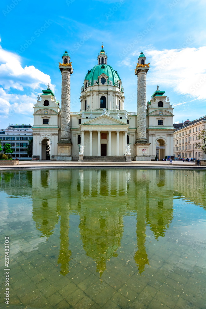 Karlskirche church in Vienna, Austria