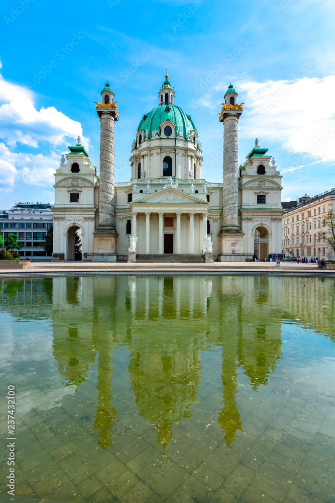 Naklejka premium Karlskirche church in Vienna, Austria