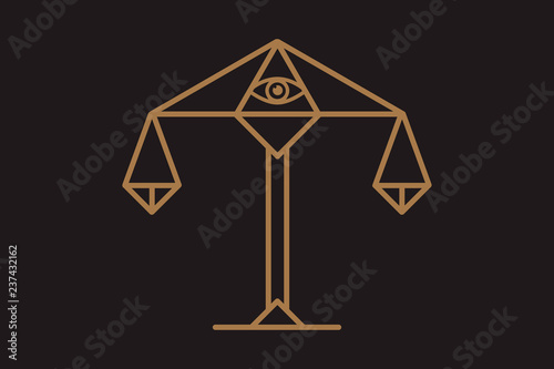 Libra judges and the Masonic eye in the triangle