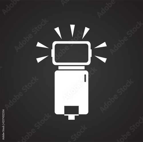 Speed flash icon on black background for graphic and web design, Modern simple vector sign. Internet concept. Trendy symbol for website design web button or mobile app